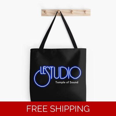 Le Studio Tote Bag A White & Blue logo Temple of Sound White